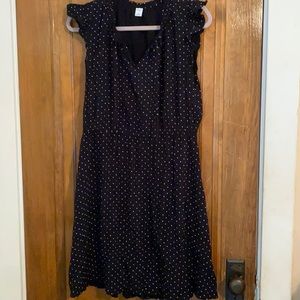 Old Navy Black & White Polka Dot Dress L